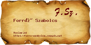 Forró Szabolcs névjegykártya